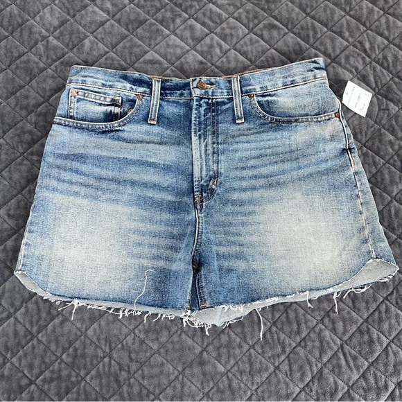 Madewell The Perfect Jean Short Women’s 30 Tulip Hem Denim High Rise Cut Off B4 - Picture 2 of 11